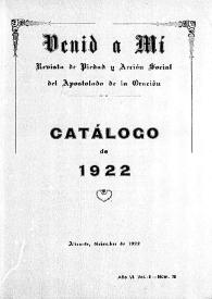 Venid a Mí : revista de piedad y acción social. Núm. 79, diciembre de 1922 | Biblioteca Virtual Miguel de Cervantes