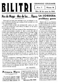 Bilitri : Semanario Estudiantil. Núm. 16, 20 de marzo de 1944 | Biblioteca Virtual Miguel de Cervantes
