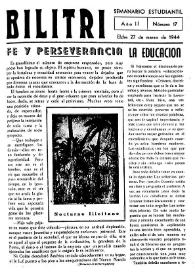 Bilitri : Semanario Estudiantil. Núm. 17, 27 de marzo de 1944 | Biblioteca Virtual Miguel de Cervantes