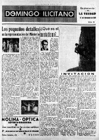 Domingo Ilicitano: suplemento de "La Verdad". Núm. 9, 16 de noviembre de 1958 | Biblioteca Virtual Miguel de Cervantes