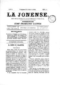 La Jonense : revista semanal científico-literaria. Núm. 4, 25 de junio de 1882 | Biblioteca Virtual Miguel de Cervantes