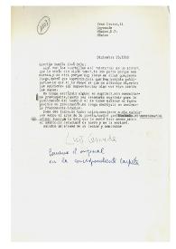 Carta de Luis Cernuda a Camilo José Cela. México, 10 de diciembre de 1958
 | Biblioteca Virtual Miguel de Cervantes