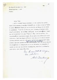 Carta de María Zambrano a Camilo José Cela. Crozet-par-Gex, Francia, 28 de abril de 1965
 | Biblioteca Virtual Miguel de Cervantes