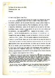 Carta de María Zambrano a Camilo José Cela. Crozet-par-Gex, Francia, 20 de febrero de 1966
 | Biblioteca Virtual Miguel de Cervantes
