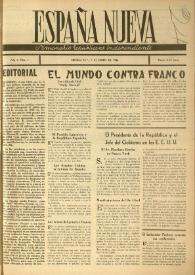 España nueva : Semanario Republicano Independiente. Año II, núm. 7, 5 de enero de 1946 | Biblioteca Virtual Miguel de Cervantes