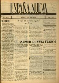 España nueva : Semanario Republicano Independiente. Año II, núm. 13, 16 de febrero de 1946 | Biblioteca Virtual Miguel de Cervantes