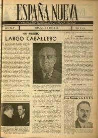 España nueva : Semanario Republicano Independiente. Año II, núm. 19, 30 de marzo de 1946 | Biblioteca Virtual Miguel de Cervantes