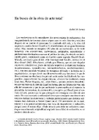 En busca de la obra de arte total / Isabel de Armas | Biblioteca Virtual Miguel de Cervantes