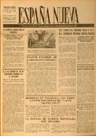 España nueva : Semanario Republicano Independiente. Año III, núm. 95, 18 de octubre de 1947 | Biblioteca Virtual Miguel de Cervantes