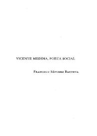 Vicente Medina, poeta social / Francisco Sánchez Bautista | Biblioteca Virtual Miguel de Cervantes
