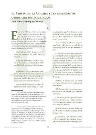 El Cristo de la Colada y las leyendas de otros cristos injuriados / José María Domínguez Moreno | Biblioteca Virtual Miguel de Cervantes