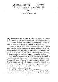 4 escultores actuales. Ferrant, Ferreira, Serra, Oteiza / por Edmundo de Ory | Biblioteca Virtual Miguel de Cervantes