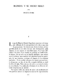 Blondel y su medio siglo / por Eugenio d' Ors | Biblioteca Virtual Miguel de Cervantes