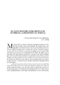 El costumbrismo como motivo de desprecio. (A propósito de Pereda) / Francisco Pérez Gutiérrez | Biblioteca Virtual Miguel de Cervantes