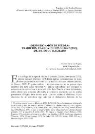 "Desnudo amor de piedra". Tradición clásica en "Soledades" (1903) de Antonio Machado / Francisco Javier Escobar Borrego | Biblioteca Virtual Miguel de Cervantes