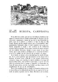 Europa, campesina / Luis Díez del Corral | Biblioteca Virtual Miguel de Cervantes