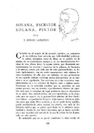 Solana, escritor; Solana, pintor / por E. Sordo Lamadrid | Biblioteca Virtual Miguel de Cervantes