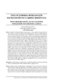 Evolucionismo, integración sociocognitiva y cambio semántico / Augusto Soares da Silva | Biblioteca Virtual Miguel de Cervantes