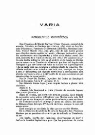 Manuscritos montañeses / Mateo Escagedo Salmón | Biblioteca Virtual Miguel de Cervantes