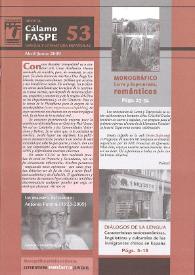 Revista Cálamo FASPE : lengua y literatura españolas. Núm. 53, 2009 | Biblioteca Virtual Miguel de Cervantes