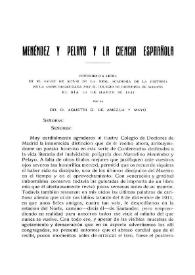Menéndez Pelayo y la ciencia española / Agustín González De Amezúa y Mayo | Biblioteca Virtual Miguel de Cervantes