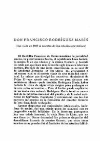 Don Francisco Rodríguez Marín. (Una visita en 1927 al maestro de los estudios cervantinos) / Fidelino de Figueiredo | Biblioteca Virtual Miguel de Cervantes