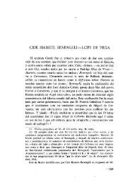 Cide Hamete Benengeli-Lope de Vega / José López Navío | Biblioteca Virtual Miguel de Cervantes