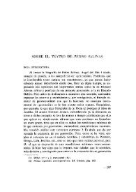 Sobre el teatro de Pedro Salinas / José Rodríguez Richart | Biblioteca Virtual Miguel de Cervantes