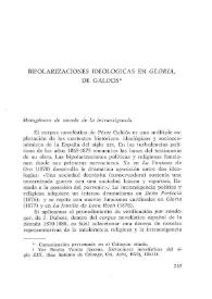 Bipolarizaciones ideológicas en "Gloria", de Galdós / Benito Varela Jácome | Biblioteca Virtual Miguel de Cervantes