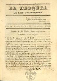 El Broquel de las Costumbres. Tomo I, núm. 6, jueves 24 de julio de 1834 | Biblioteca Virtual Miguel de Cervantes