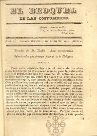 El Broquel de las Costumbres. Tomo I, núm. 8, jueves 31 de julio de 1834 | Biblioteca Virtual Miguel de Cervantes