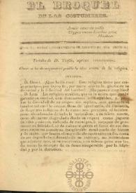 El Broquel de las Costumbres. Tomo I, núm. 9, miércoles 6 de agosto de 1834 | Biblioteca Virtual Miguel de Cervantes