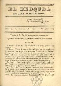 El Broquel de las Costumbres. Tomo I, núm. 23, miércoles 1.º de octubre de 1834 | Biblioteca Virtual Miguel de Cervantes