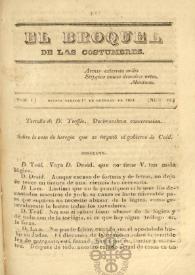 El Broquel de las Costumbres. Tomo I, núm. 25, sábado 11 de octubre de 1834 | Biblioteca Virtual Miguel de Cervantes