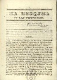 El Broquel de las Costumbres. Tomo I, núm. 35, domingo 23 de noviembre de 1834 | Biblioteca Virtual Miguel de Cervantes