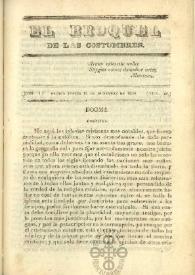 El Broquel de las Costumbres. Tomo I, núm. 42, jueves 18 de diciembre de 1834 | Biblioteca Virtual Miguel de Cervantes