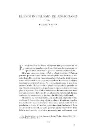 El existencialismo de Abbagnano / por Eugenio Frutos | Biblioteca Virtual Miguel de Cervantes