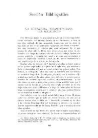 La literatura hispano-italiana del setecientos / Andrés Amorós | Biblioteca Virtual Miguel de Cervantes