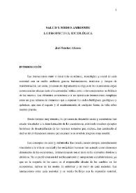 Salud y medio ambiente: la perspectiva sociológica / José Sánchez Alhama | Biblioteca Virtual Miguel de Cervantes