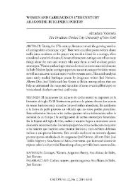 Women and Carriages in 17th-Century Aragonese Burlesque Poetry / Almudena Vidorreta | Biblioteca Virtual Miguel de Cervantes
