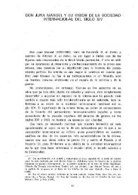 Don Juan Manuel y su visión de la sociedad internacional del siglo XIV / Celestino del Arenal | Biblioteca Virtual Miguel de Cervantes