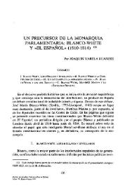 Un precursor de la monarquía parlamentaria: Blanco-White y "El Español" (1810-1814) / Joaquín Varela Suanzes-Carpegna | Biblioteca Virtual Miguel de Cervantes