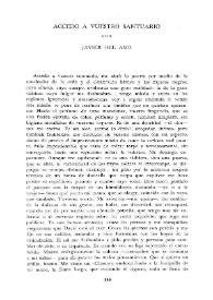 Accedo a vuestro santuario / Javier del Amo | Biblioteca Virtual Miguel de Cervantes