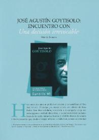 José Agustín Goytisolo: encuentro con "una decisión irrevocable" / Marcela Romano | Biblioteca Virtual Miguel de Cervantes