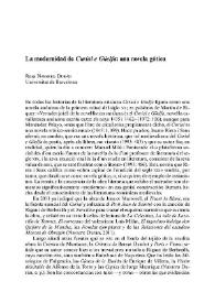 La modernidad de "Curial e Güelfa": una novela gótica / Rosa Navarro Durán | Biblioteca Virtual Miguel de Cervantes