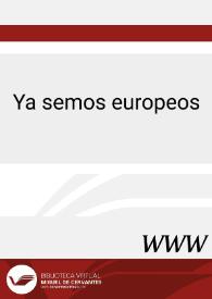 Ya semos europeos (1989) [Ficha de la serie de  TV] | Biblioteca Virtual Miguel de Cervantes