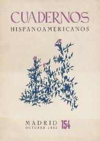 Cuadernos Hispanoamericanos. Núm. 154, octubre 1962 | Biblioteca Virtual Miguel de Cervantes
