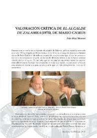Valoración crítica de "El alcalde de Zalamea" (1973), de Mario Camus / Iván Díez Moreno | Biblioteca Virtual Miguel de Cervantes