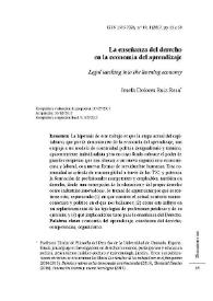 La enseñanza del derecho en la economía del aprendizaje / Josefa Dolores Ruiz Resa | Biblioteca Virtual Miguel de Cervantes