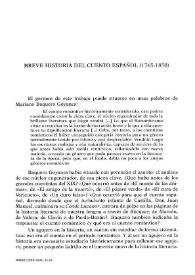 Breve historia del cuento español (1765-1850) / Borja Rodríguez Gutiérrez | Biblioteca Virtual Miguel de Cervantes